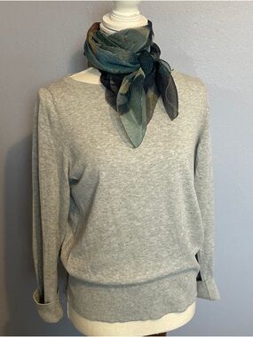 Halogen Boatneck Soft Pima Cotton Sweater size L